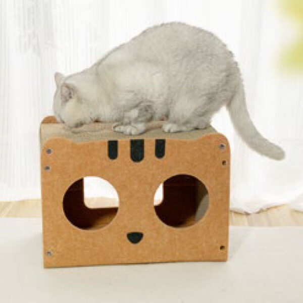 big brown cat scratcher house